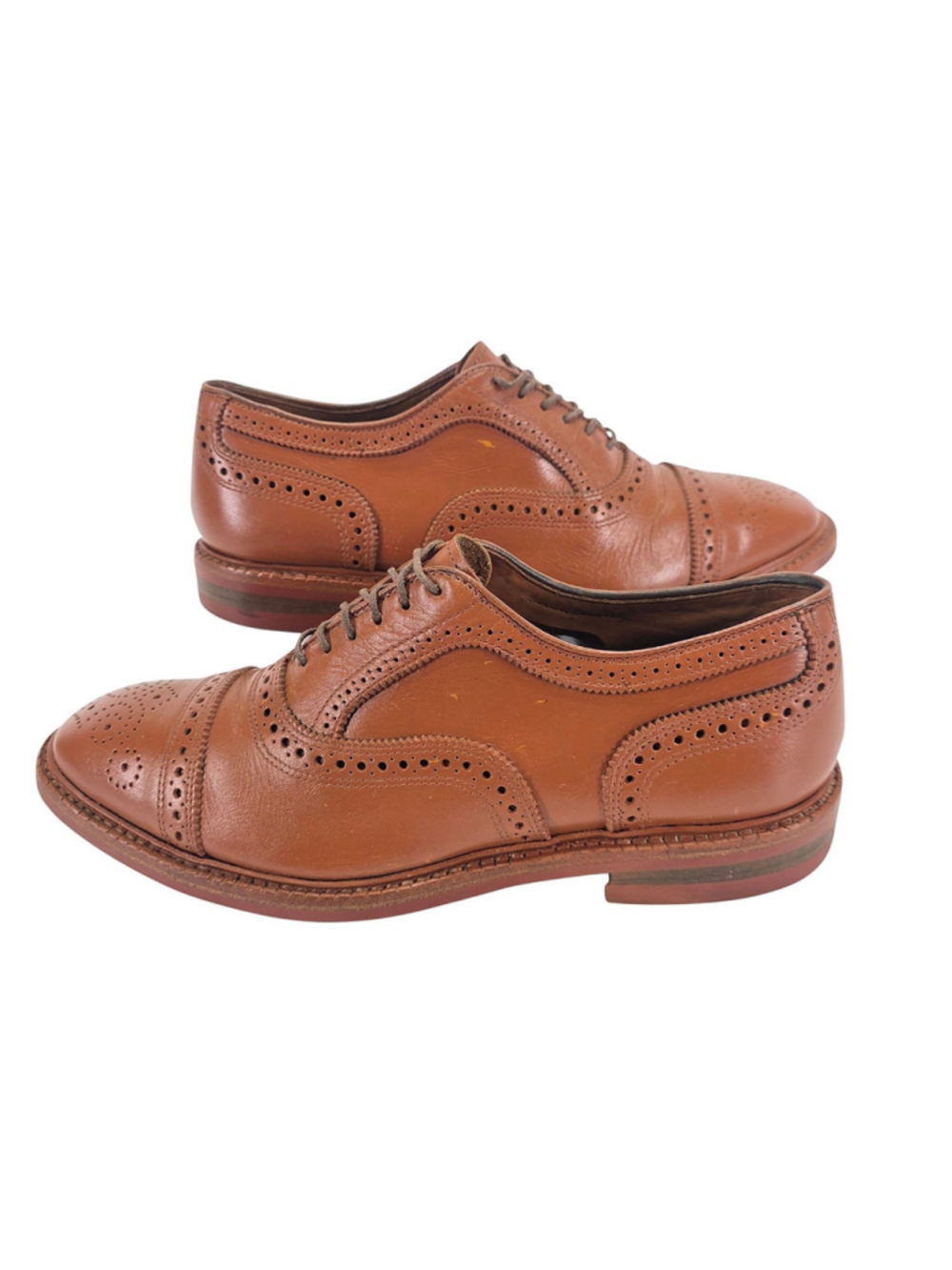 Allen Edmonds Strandmok 4027 Cap Toe Oxford Men 8.5 Brown Leather Dainite Shoes